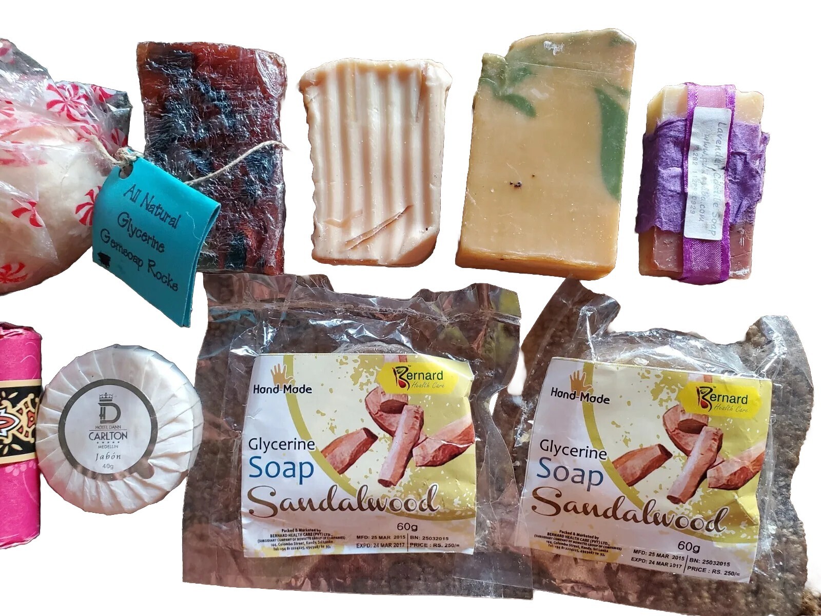 9x Soaps Mixed Handmade Raw Packaged Set Lot Bundle Gift Scent Glycerine VTG