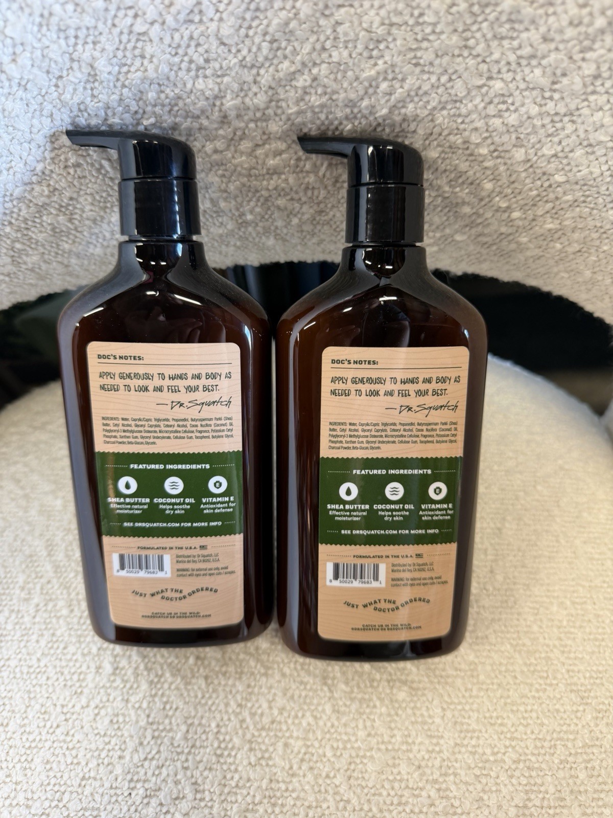 DR. SQUATCH Men’s Natural Moisturizing Lotion – Pine Tar – 10 fl oz PACK OF 2