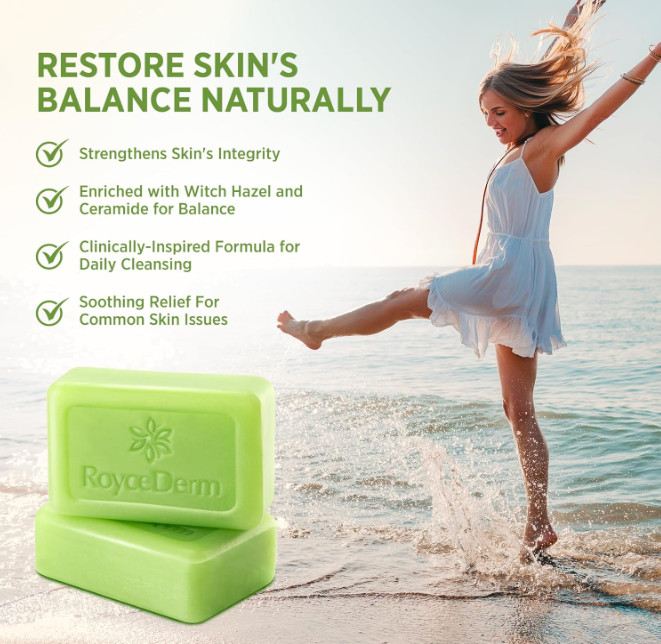 Roycederm Antifungal Bar Soap – Tea tree Oil Soap – Athlete’s Foot Treatment for