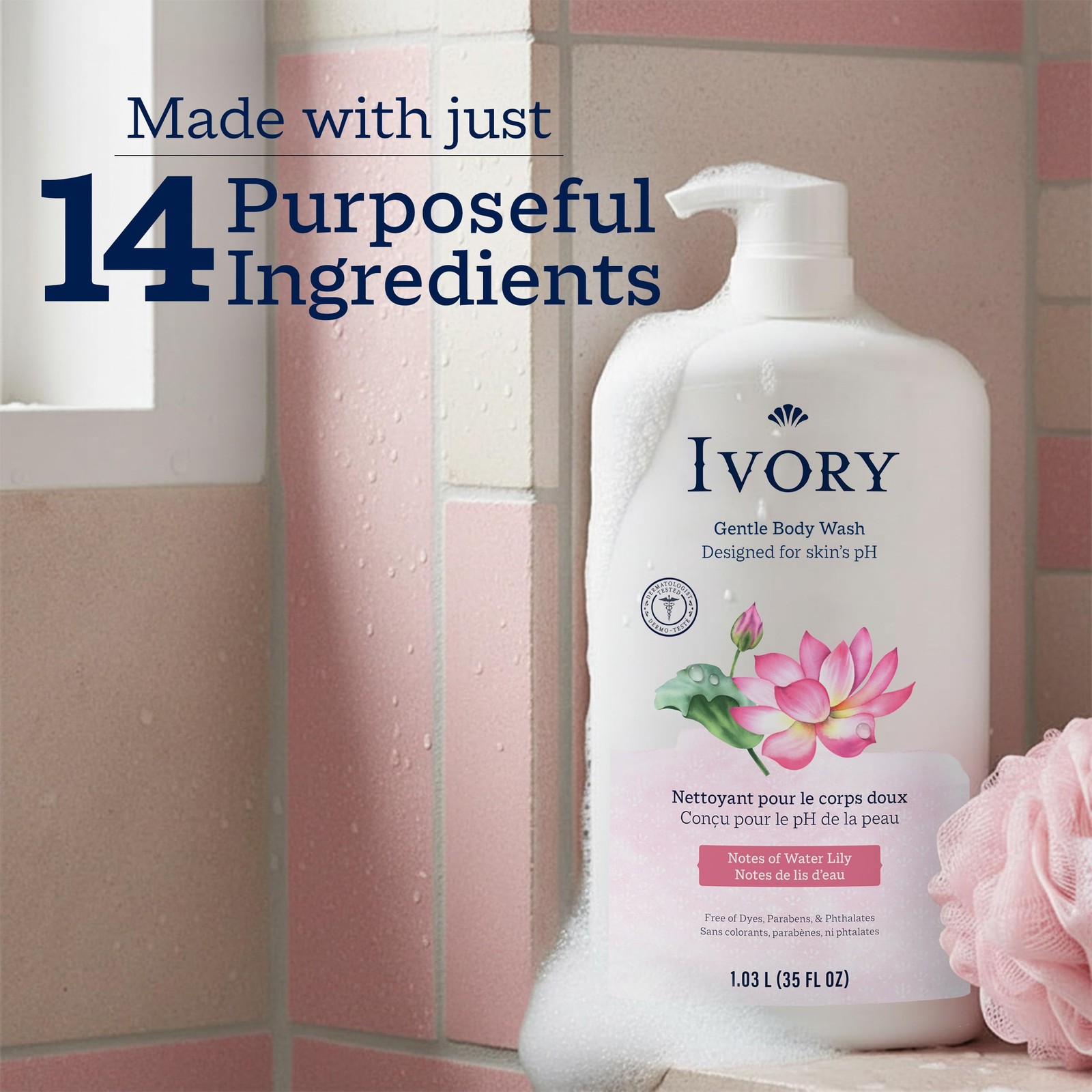 Ivory Body Wash, Designed for the Whole Family, 35 Ounce (Pack of 1), White
