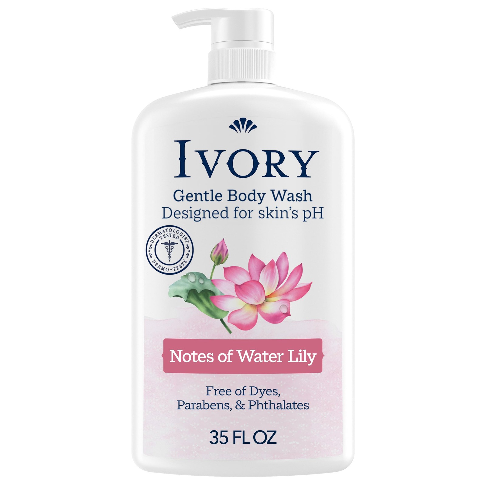 Ivory Body Wash, Designed for the Whole Family, 35 Ounce (Pack of 1), White