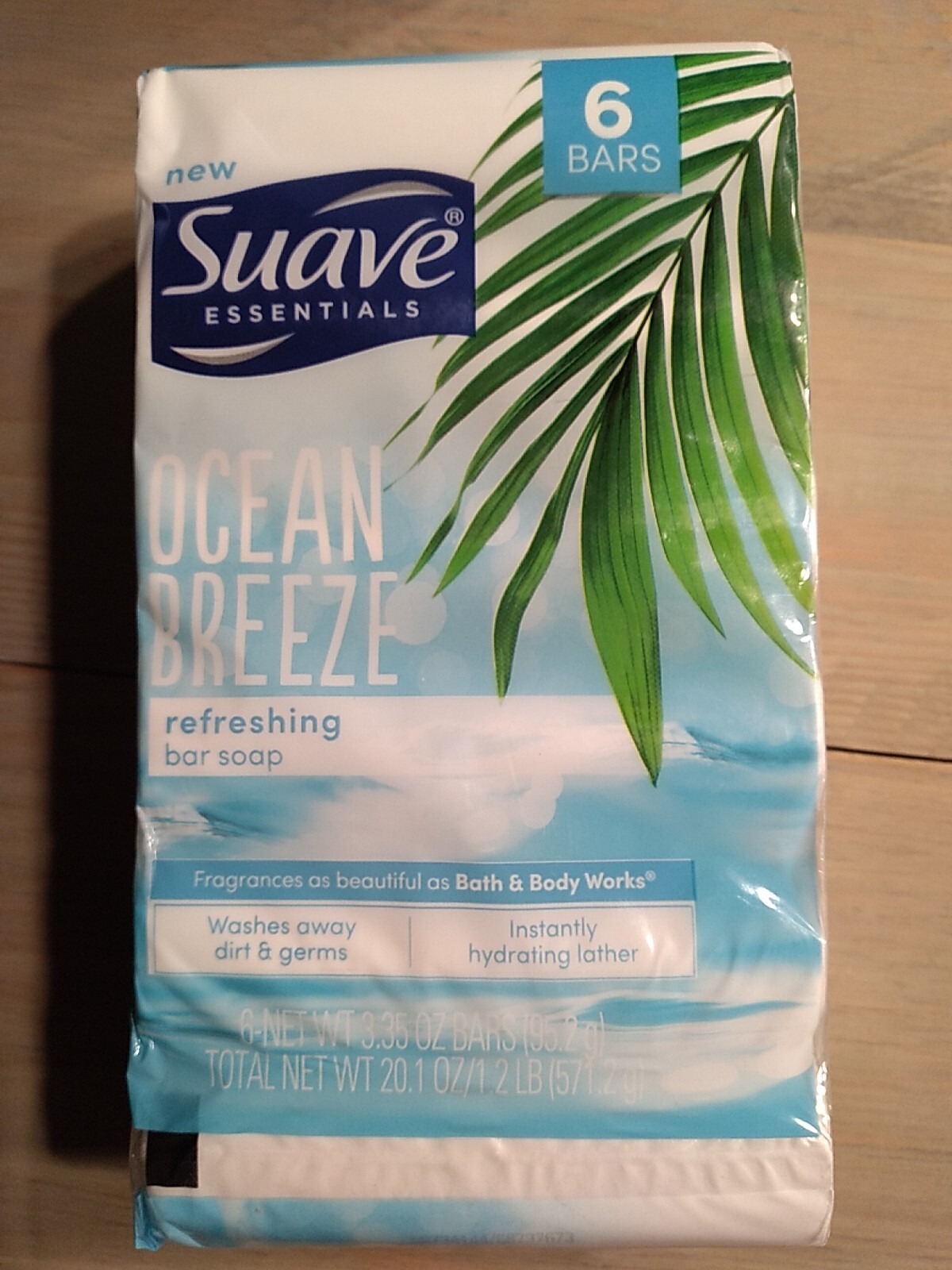 18 Bars Suave Essentials Ocean Breeze Bar Soap -3.35 Oz Bars NEW (3 Pks Of 6)