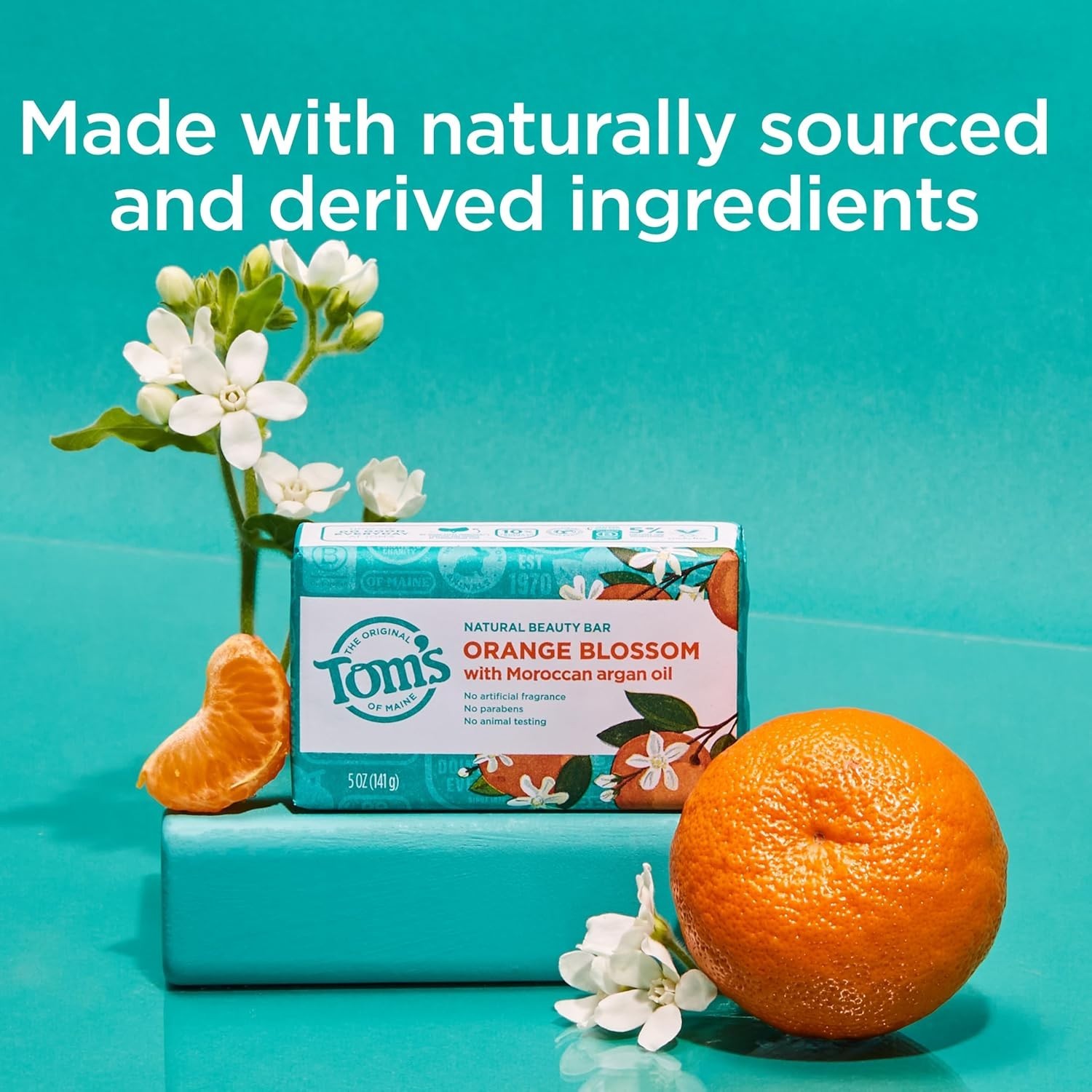 Tom’s of Maine Natural Bar Soap – Orange Blossom, 5 oz x 6