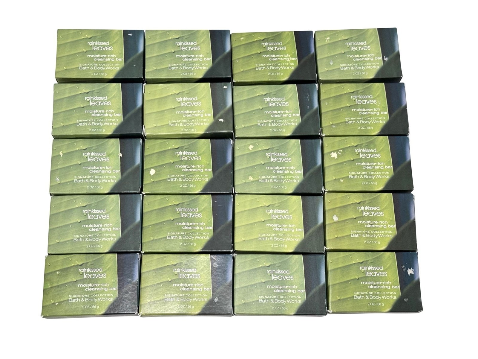 Bath & Body Works Rainkissed Leaves Moisture Rich Cleansing Bar Soap Lot of 20