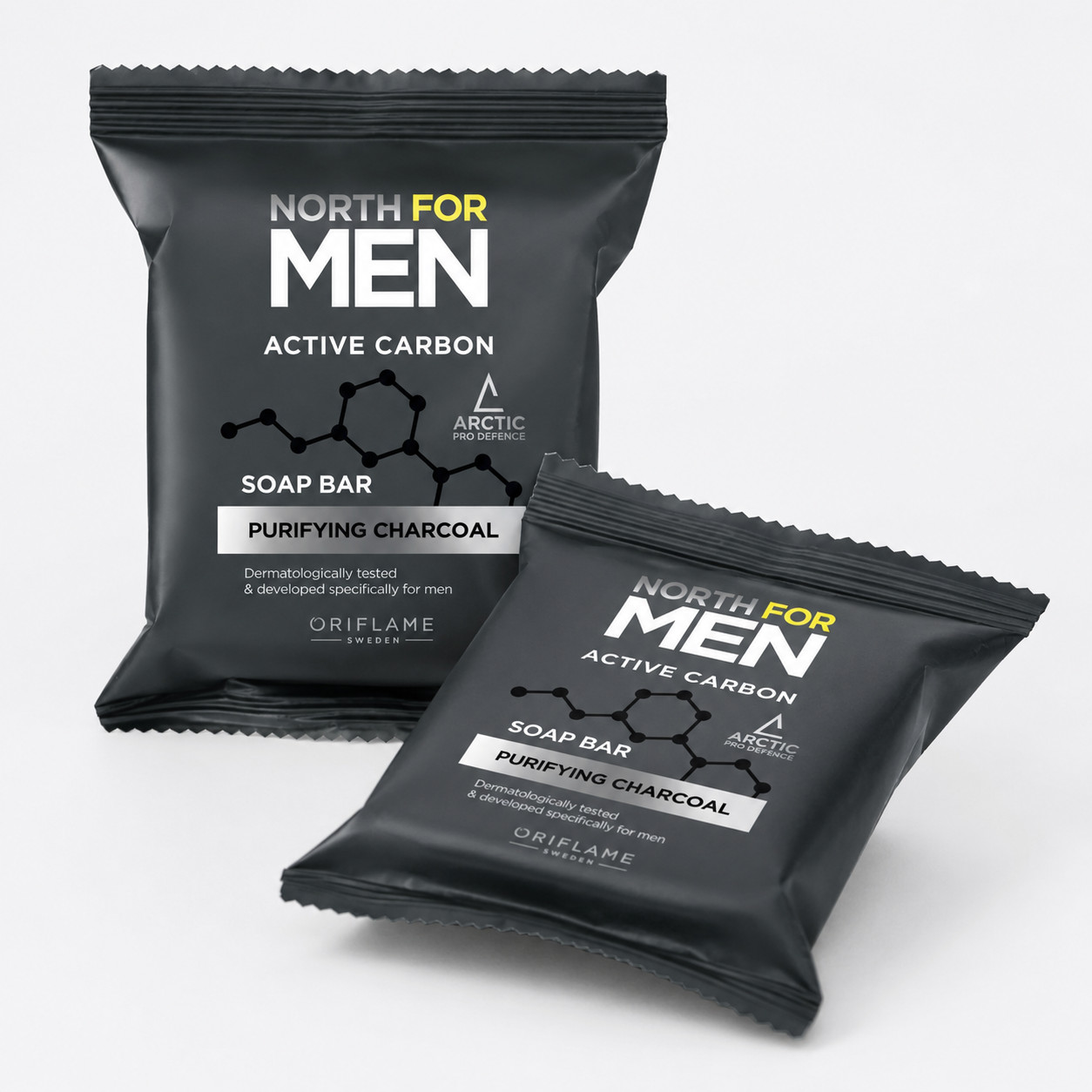 Natural 2 Pack Soap Solid Charcoal Bars Men Deep Cleansing Active Carbon Body