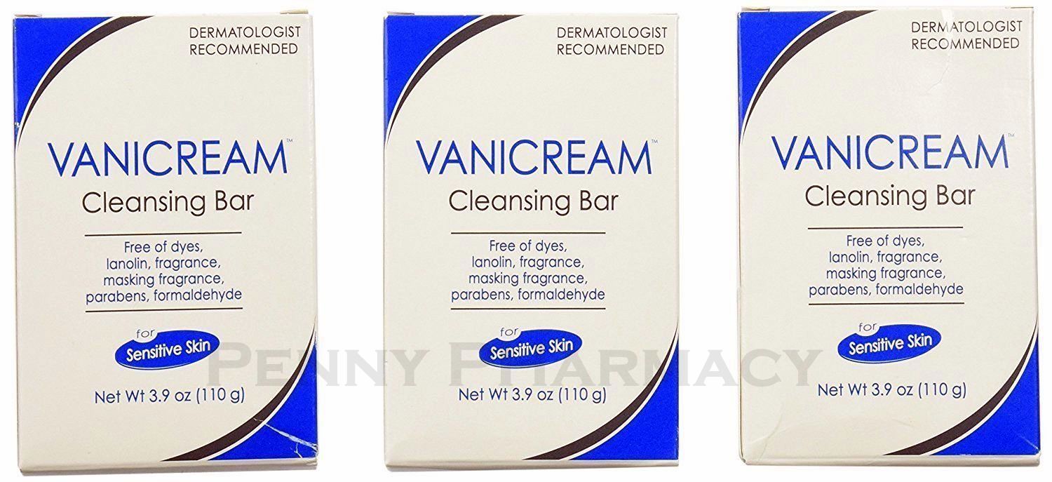 Vanicream Cleansing Bar, Fragrance Free, 3.9oz ( Pack of 3 )