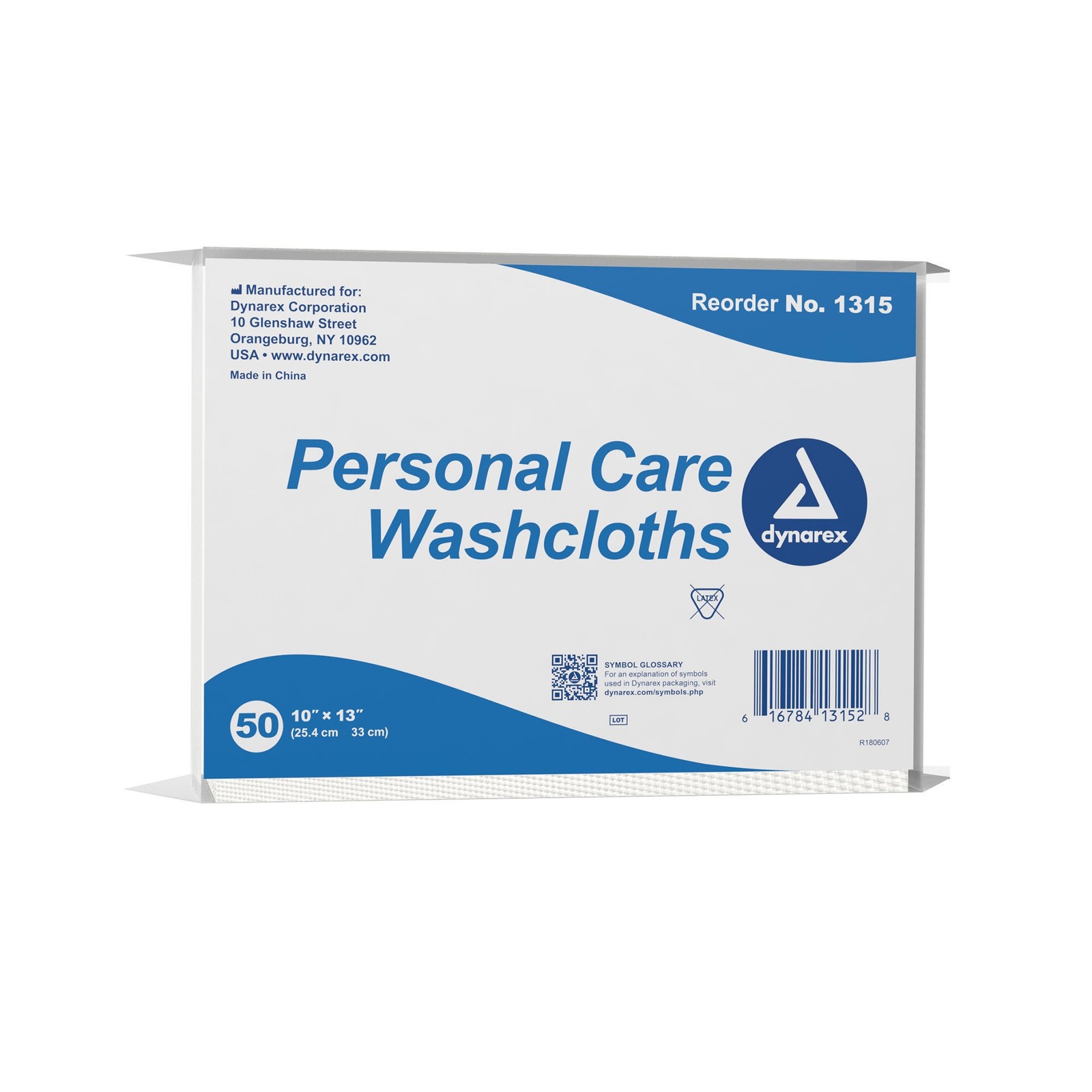 Dynarex Adult Wipe or Washcloth 10 x 13″ 1315 1 Pack 50 Wipes