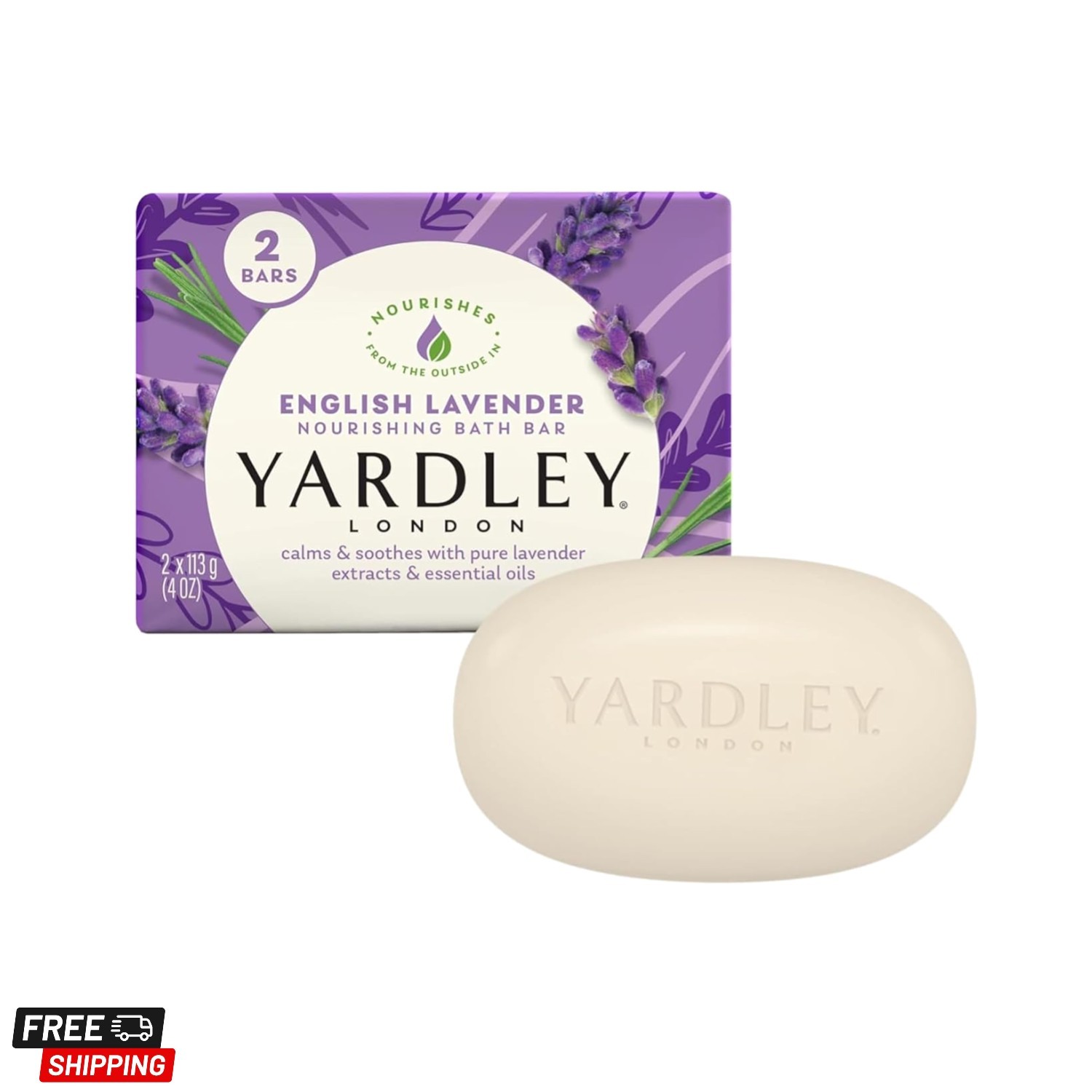 Bar Soap, English Lavender, 2 Count
