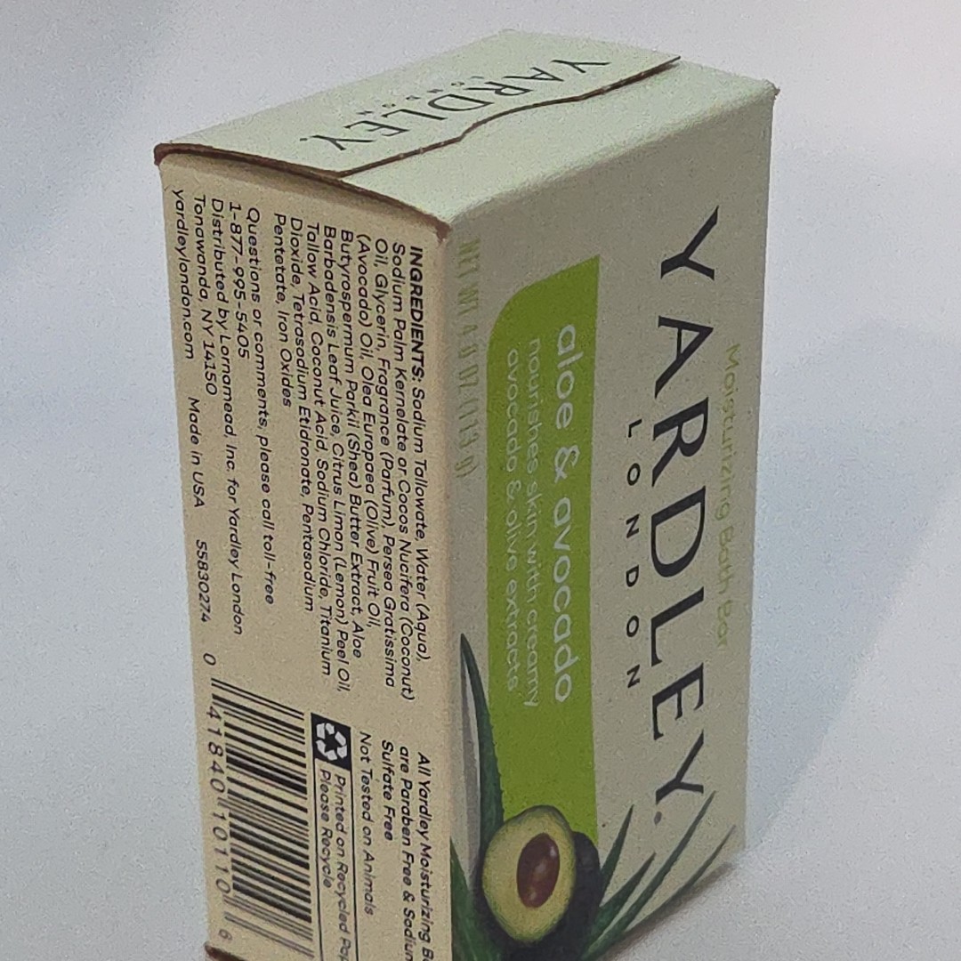 Lot 2 Yardley London Soap Moisturizing Bar Fresh Aloe Avocado Lavander 4.25 oz