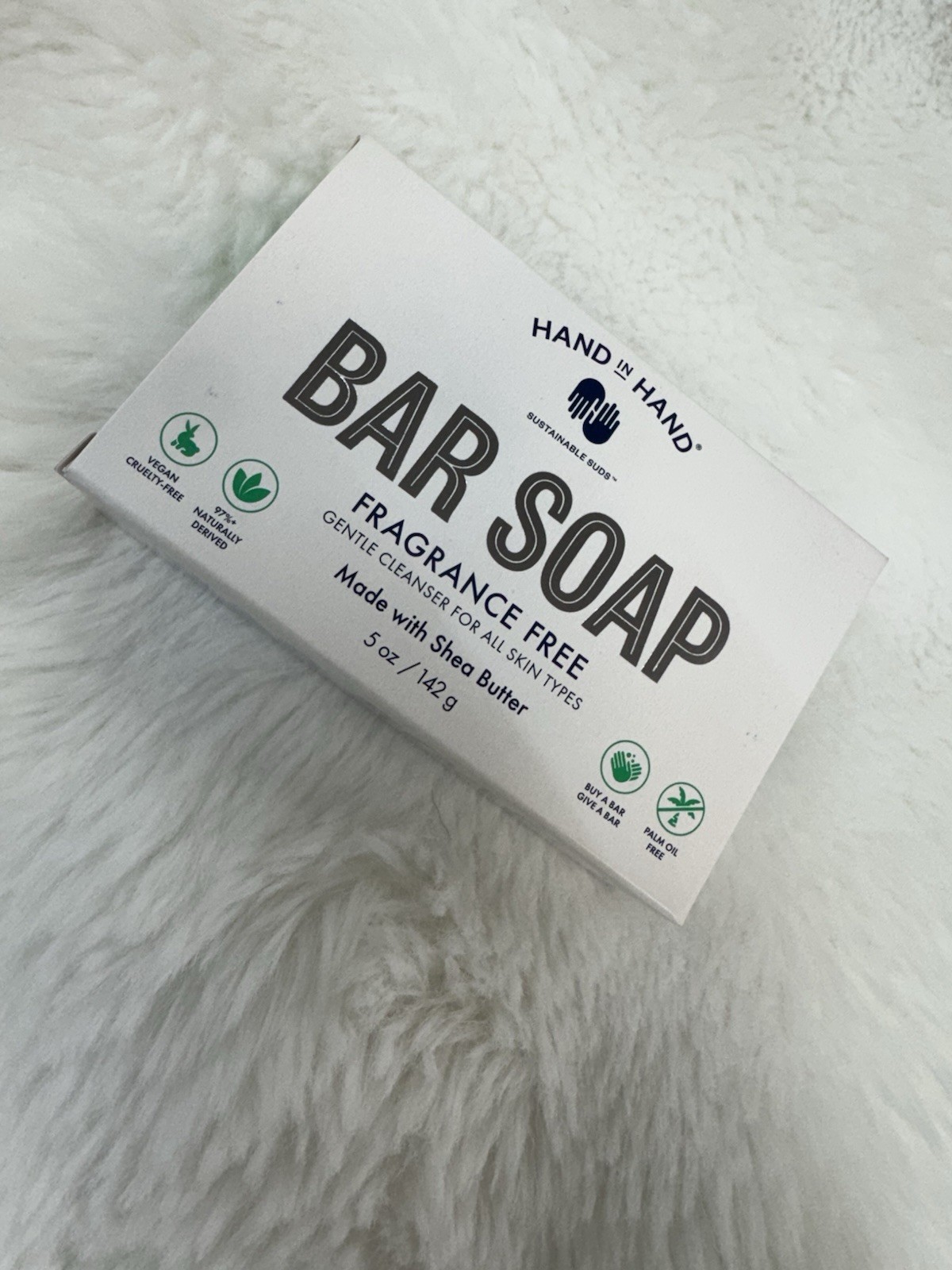 Hand In Hand Bar Soap Fragrance Free 5 Oz