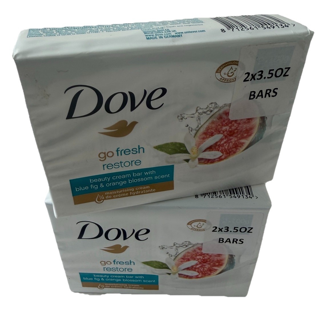 Dove Bar Restoring Blue Fig & Orange Blossom 4PK 3.5OZ/90GM 4 PCs.
