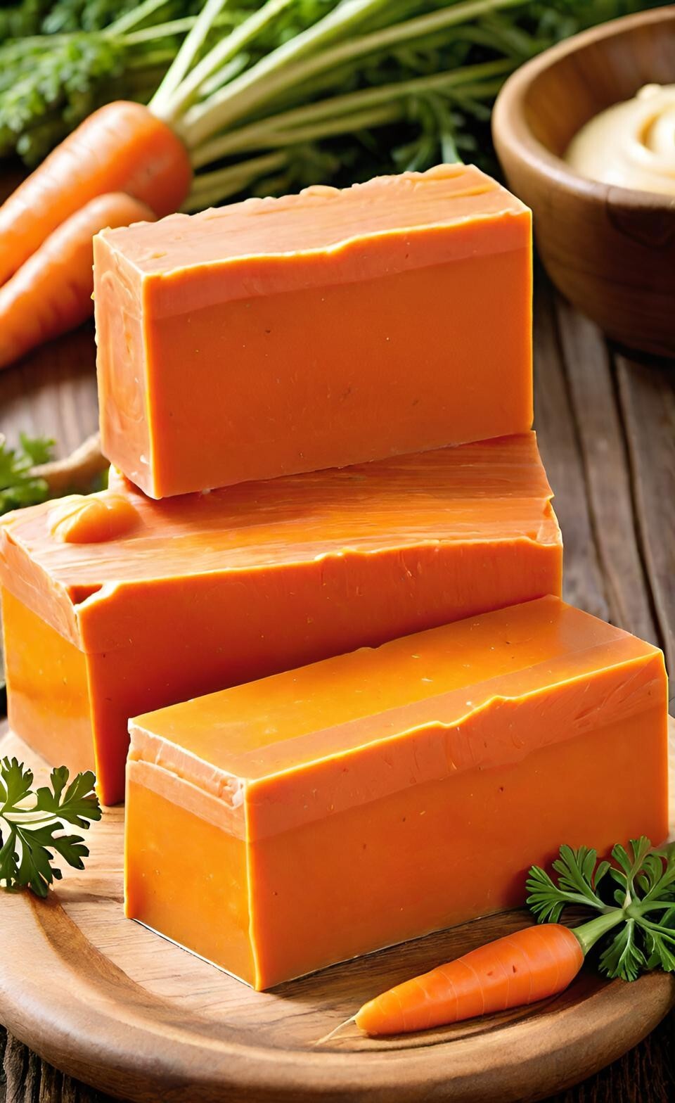 Carrot Handmade Organic Soap Bar Natural Oil Wonderful Scent Premium Body Spa