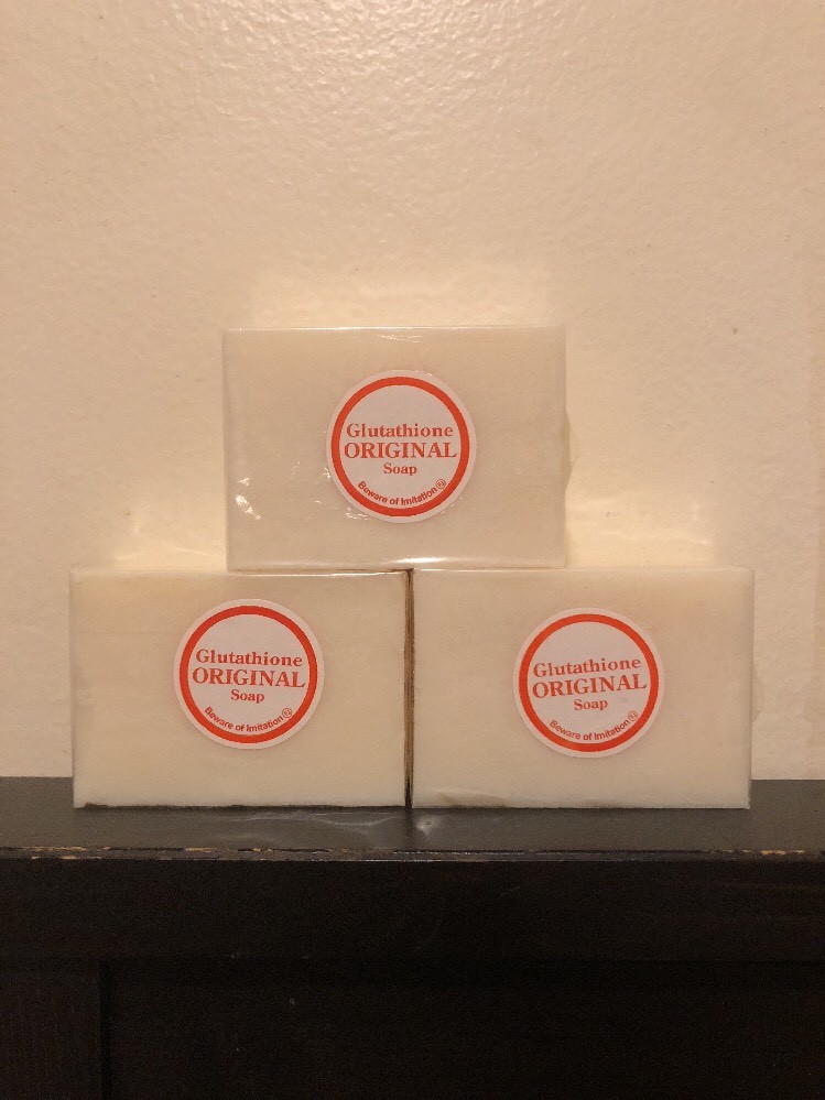 3 x Original Pure Glutathione Skin Whitening, Lightening, Bleaching Soap.