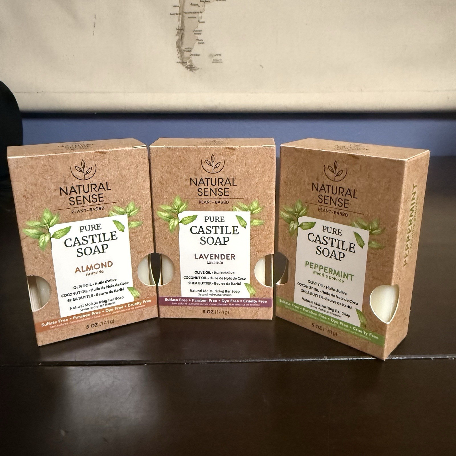 Natural Sense Pure Castile Soap Lavender, Peppermint, Almond Plant Based Soap 3