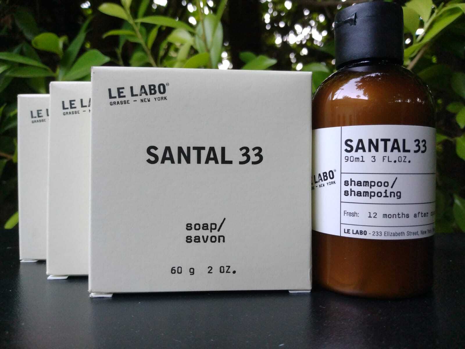 LE LABO SANTAL 33 BAR SOAP LOT OF 3 EACH 2oz + SHAMPOO 3 OZ