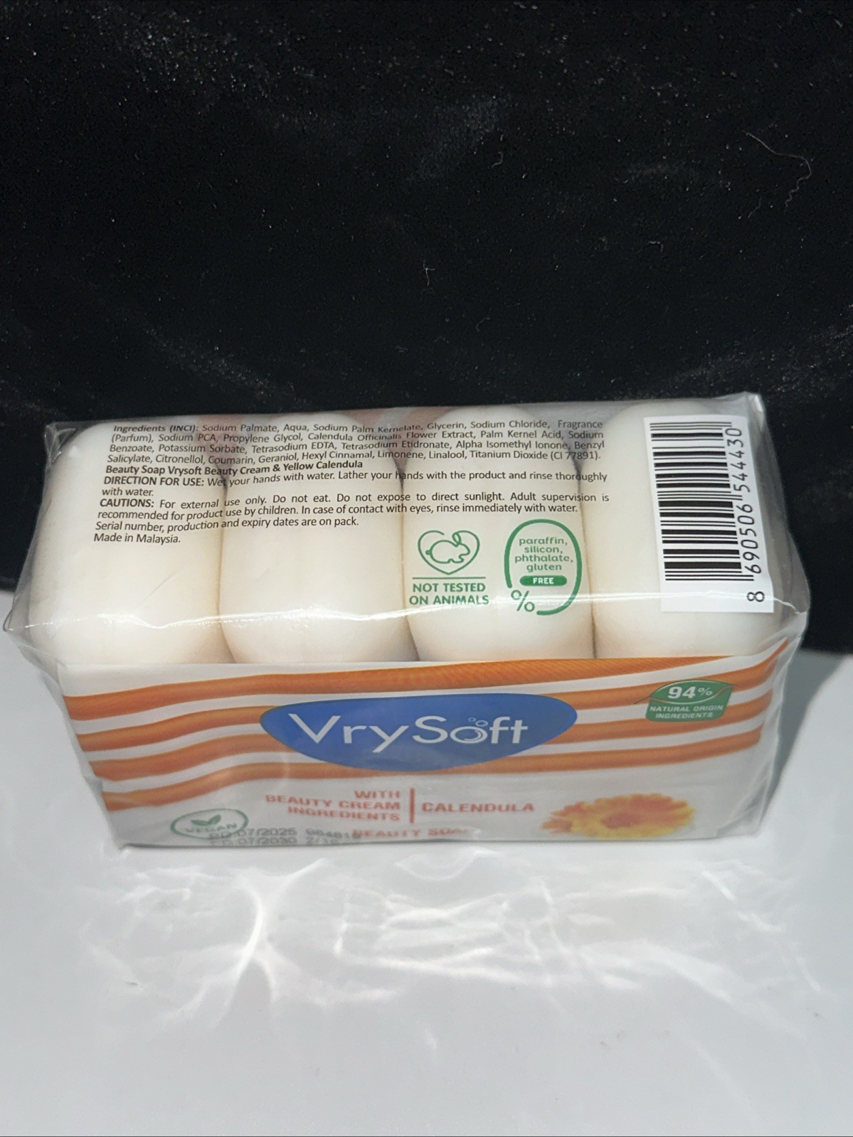 VRYSOFT-16 Bars-(4 Packs) CALENDULA Beauty SOAP, w/beauty Cream 11.28 oz/pack