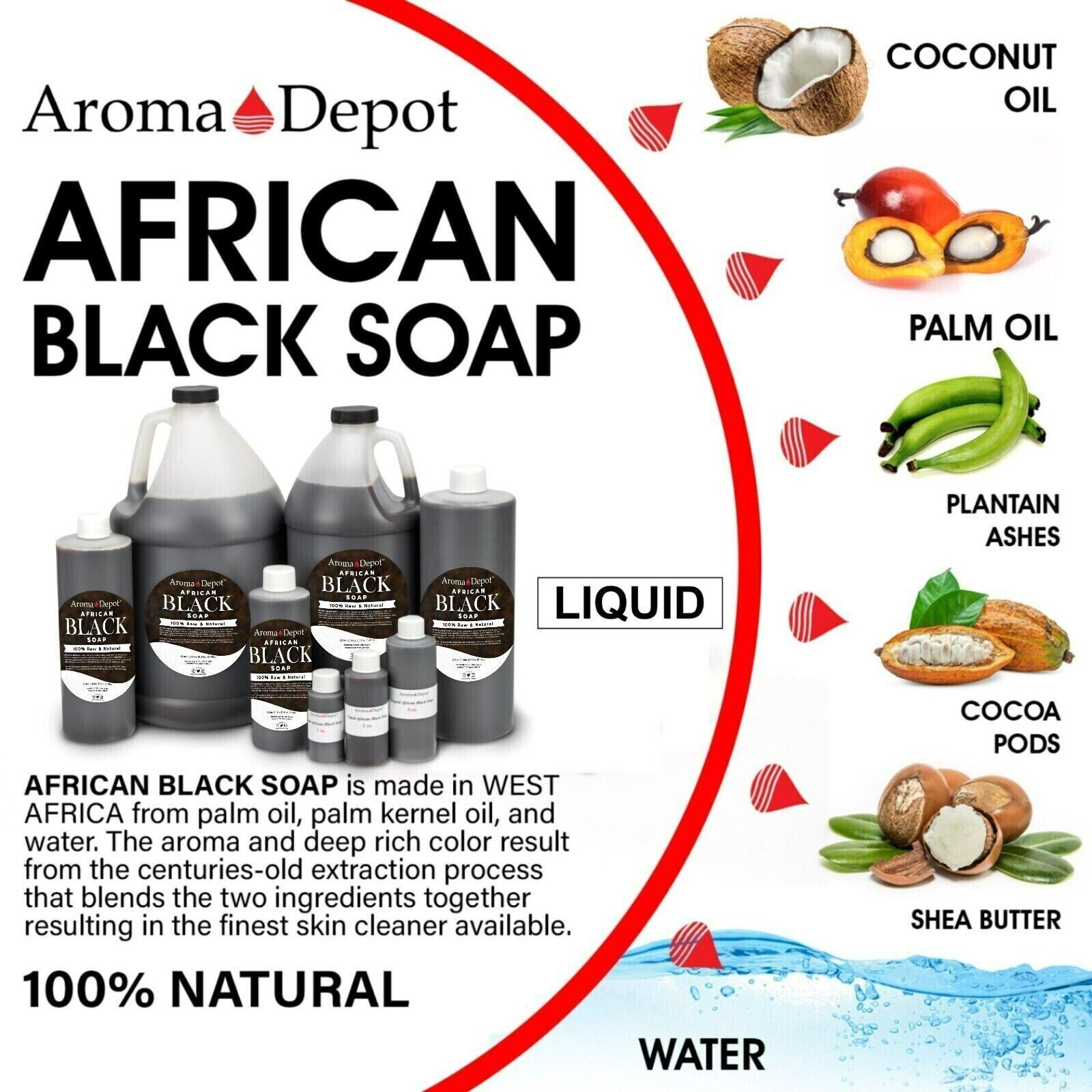 Raw African Black Soap Wholesale 100% Pure Organic Unrefined Natural Soap Bar