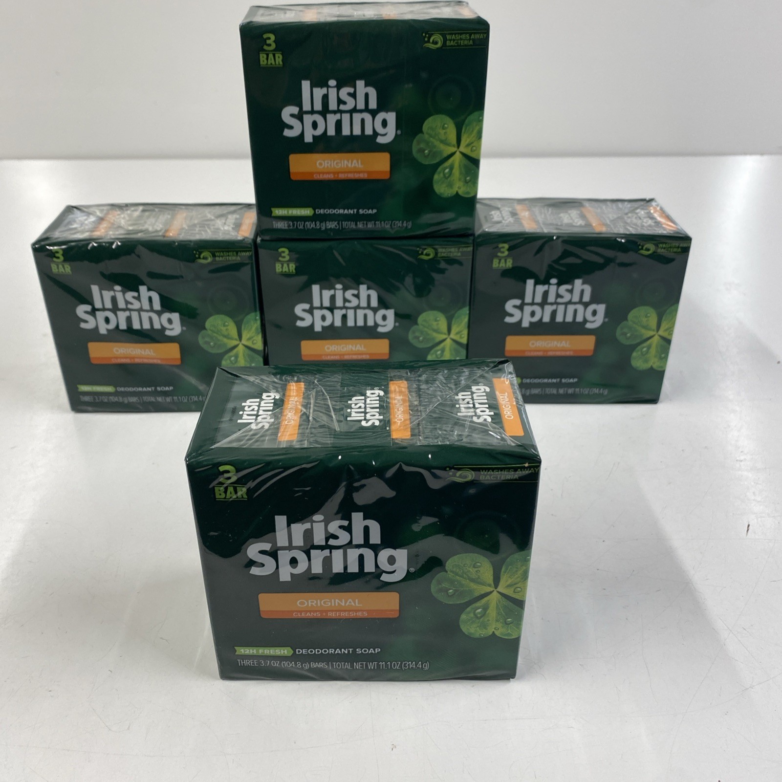 LOT x15 IRISH SPRING Original Bar Soap NO FLAXSEED LINSEED OIL Free Discontinued