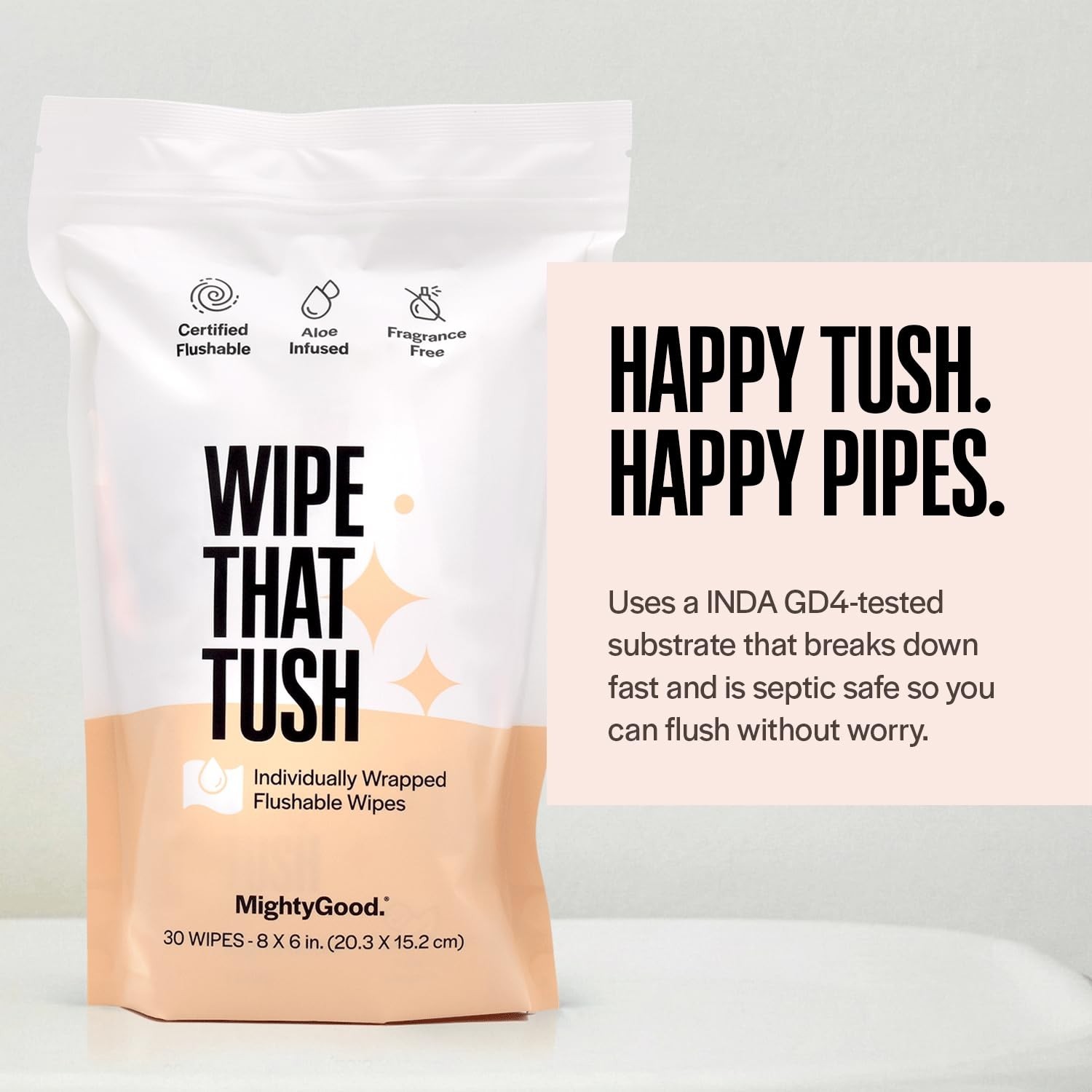 Individually Wrapped Flushable Wipes – 120 Total – Perfect for Family Travel