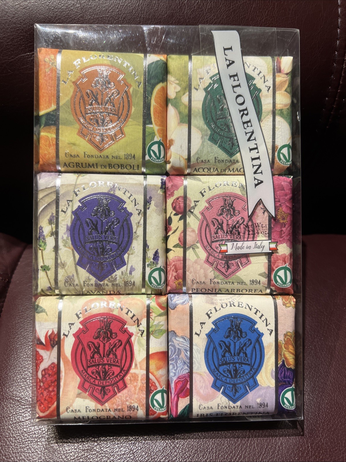 La Florentina Italian Soap Collection Gift Set Of 6 Assorted Scents 3.7oz