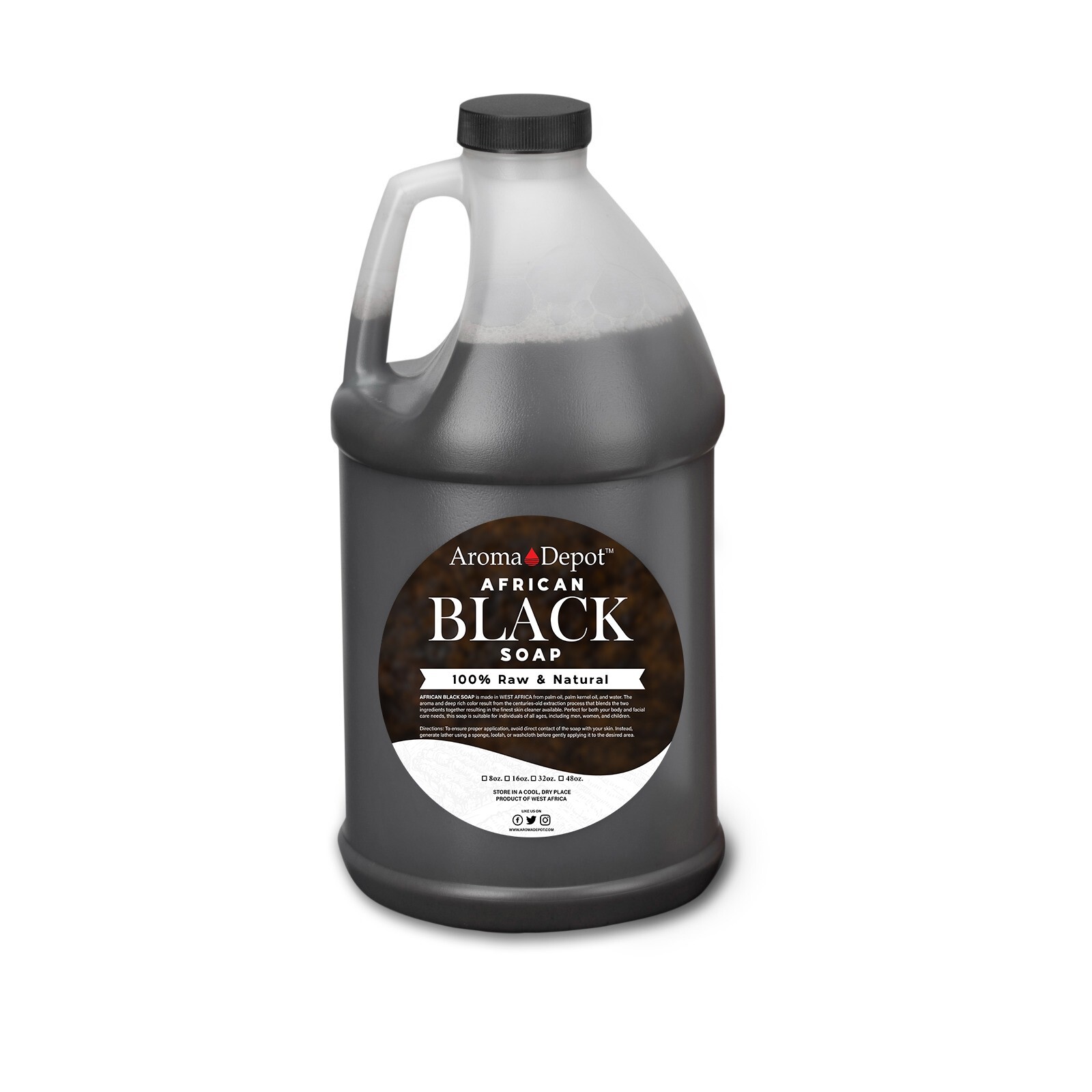 Black Soap Liquid Half Gallon African Soap Natural Wash Face Body Hair Shampoo
