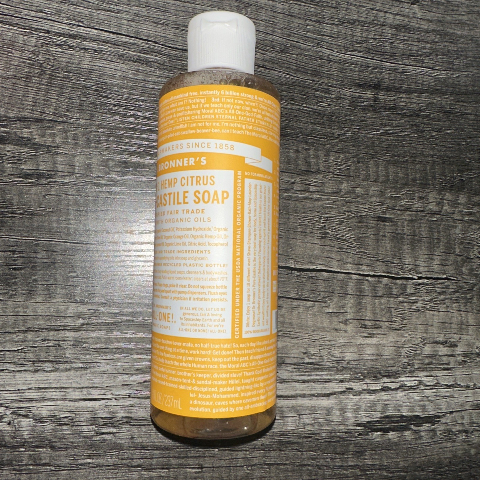 Dr Bronner’s 8oz Organic Fair Trade Castile Liquid Soap All Purpose Cleaner