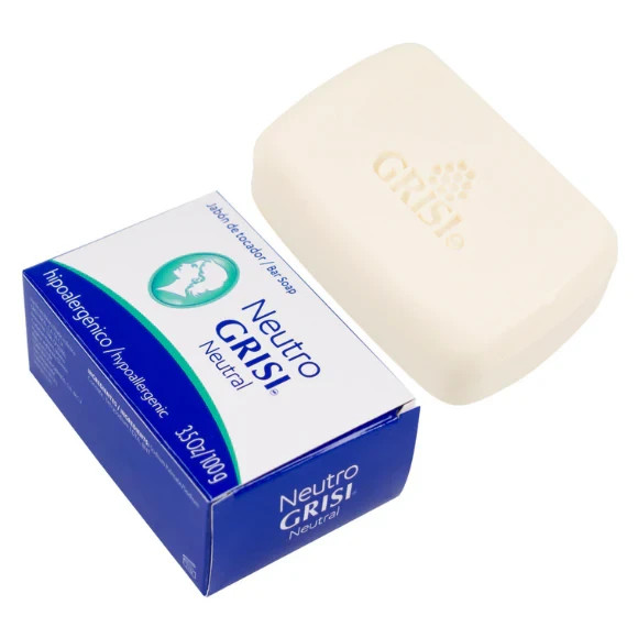 Neutro Grisi Soap 4-Pack | Hypoallergenic Bar Soap 3.5oz | Gentle Cleansing