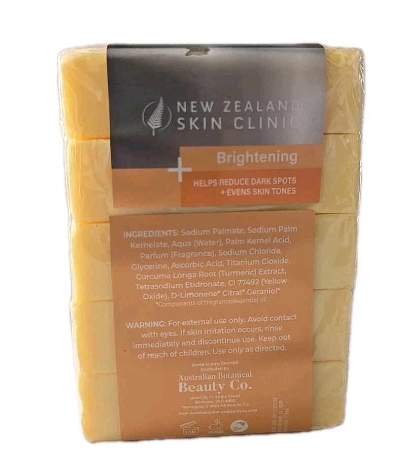 New Zealand Skin Clinic Vitamin C & Turmeric Body Soap 5 Pack 3.5oz Each