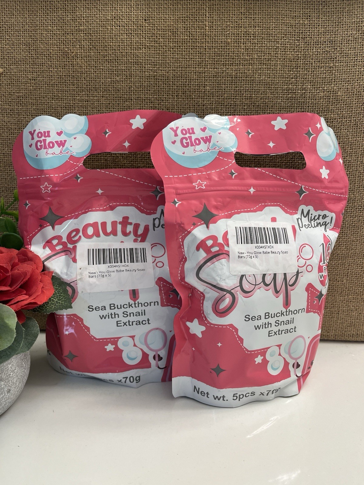 Beauty White Soap by You Glow Babe/ 1 Year Supply / 10 Bars/ 2 Pack