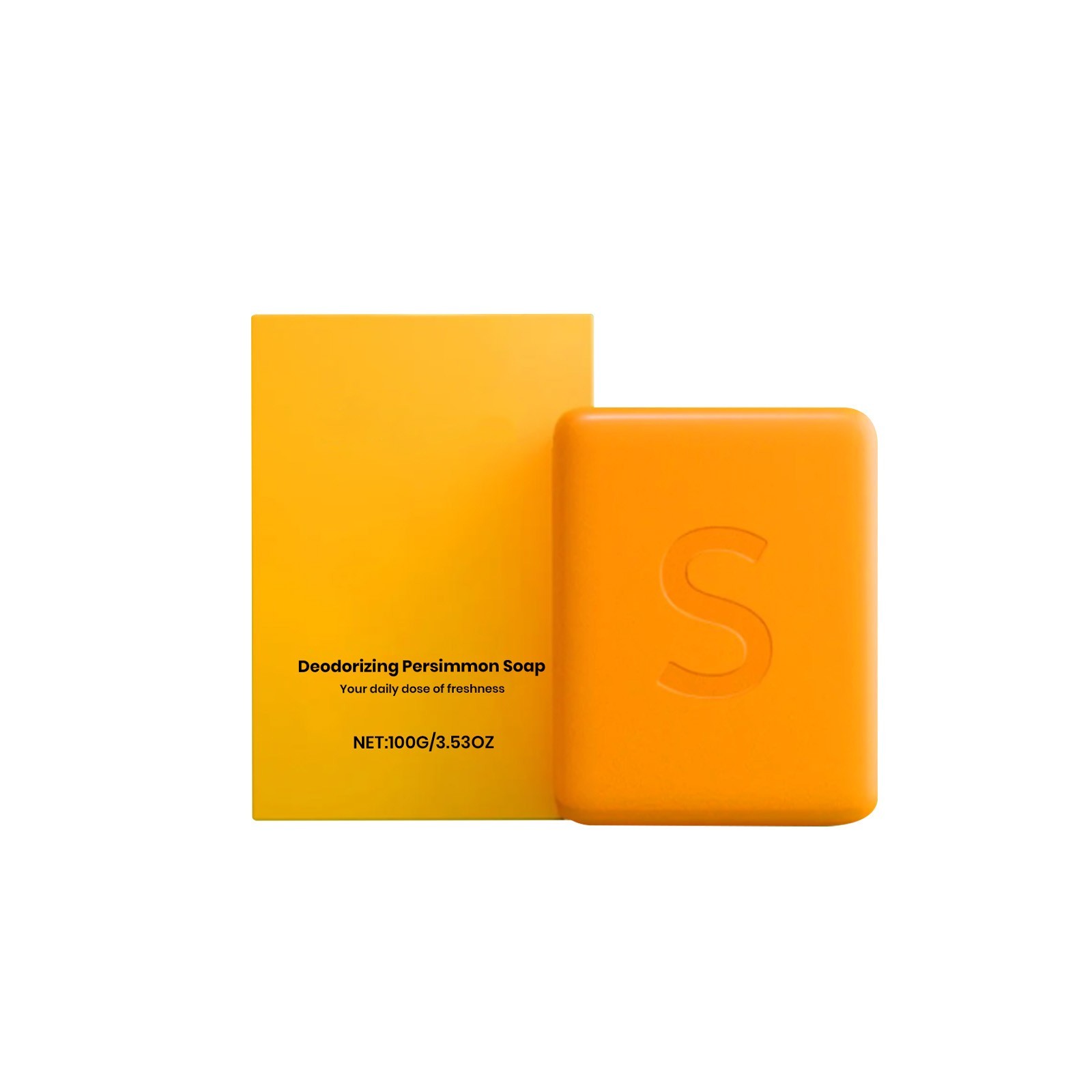1~3PCS Swarva Persimmon Soap Bar Body Odor Control Deodorant Soap for Men&Women*