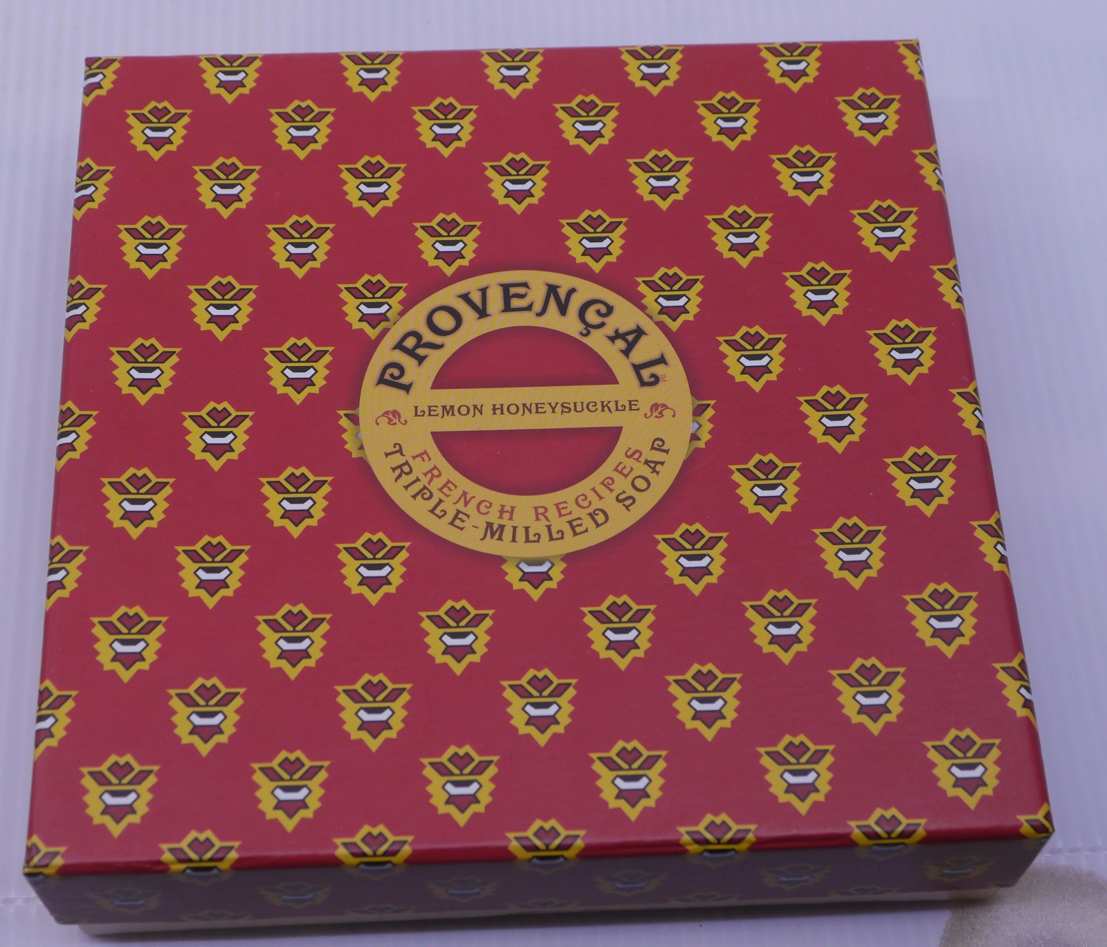 FOUR BARS OF PROVENCAL LEMON HONEYSUCKLE TRIPLE MILLED SOAP, NEW IN BOX, SEALED