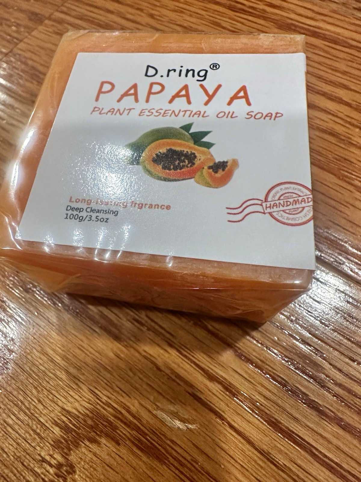 D.ring Papaya Plant Essential Oil Handmade Body Bar Soap 100g/3.5oz
