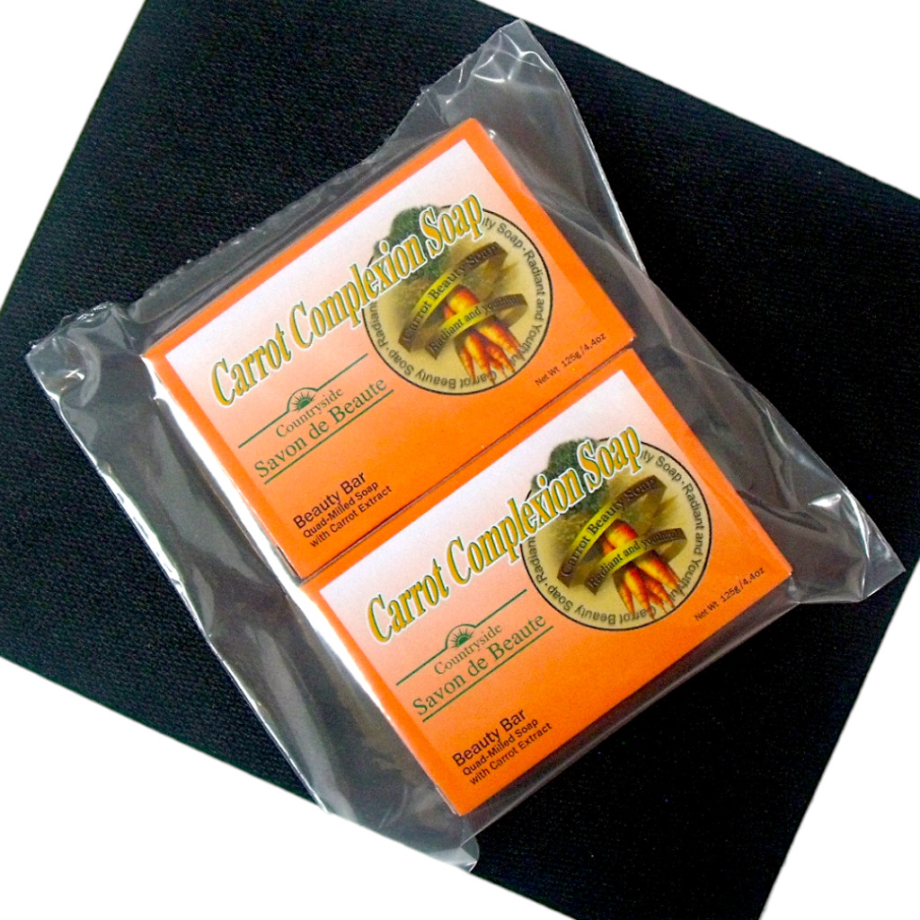 2-Pack “Carrot Complexion Soap Bars” Skin Tone Improvement w/ Carrot Oil, 125g
