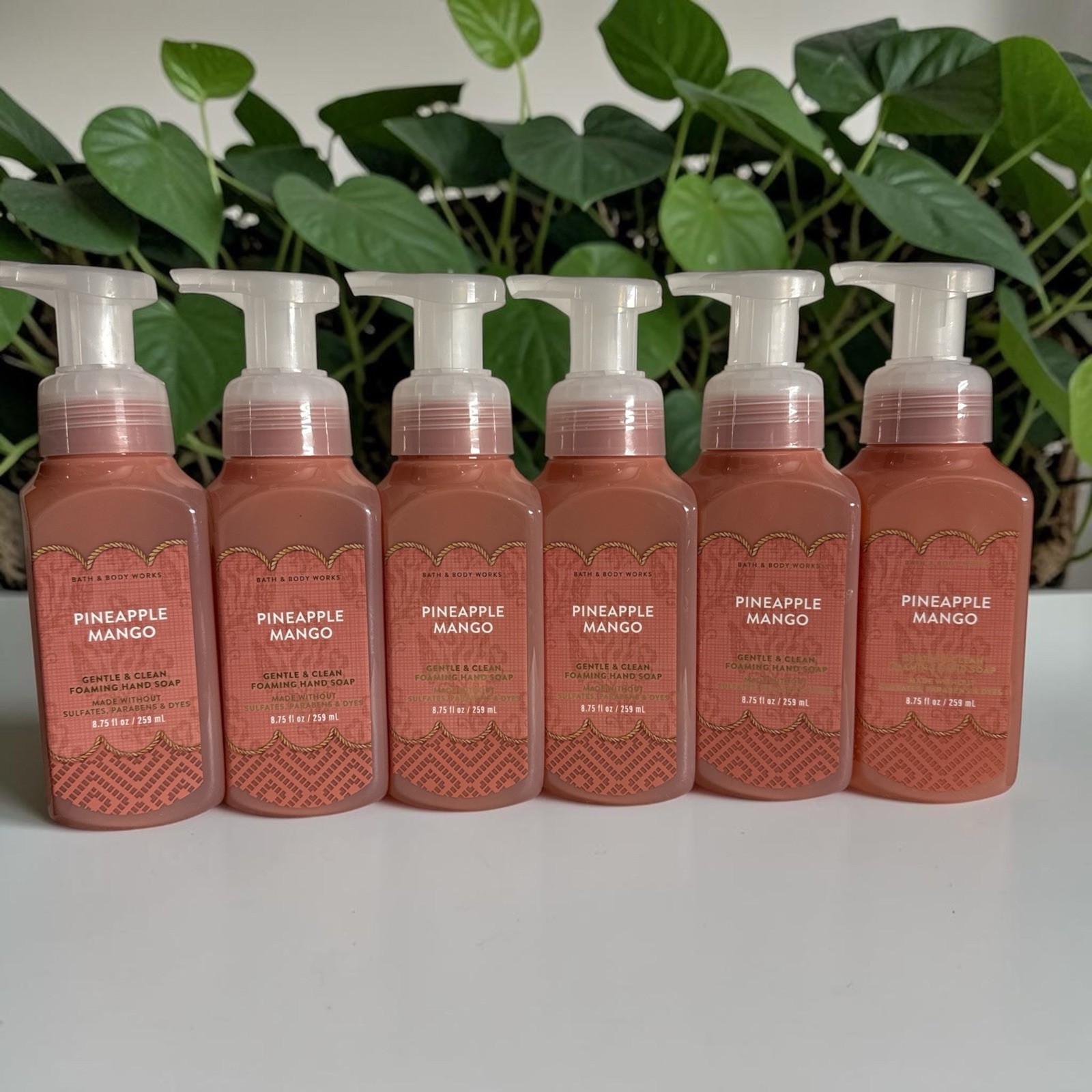 6 New PINEAPPLE MANGO BATH & BODY WORKS GENTLE FOAMING HAND SOAP