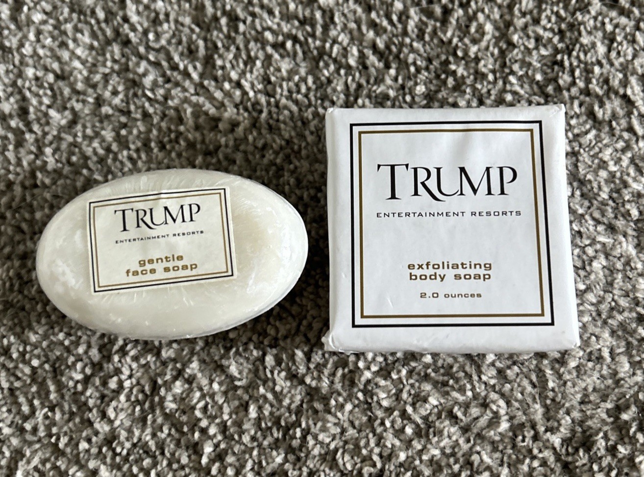 TRUMP branded soap, set of 2