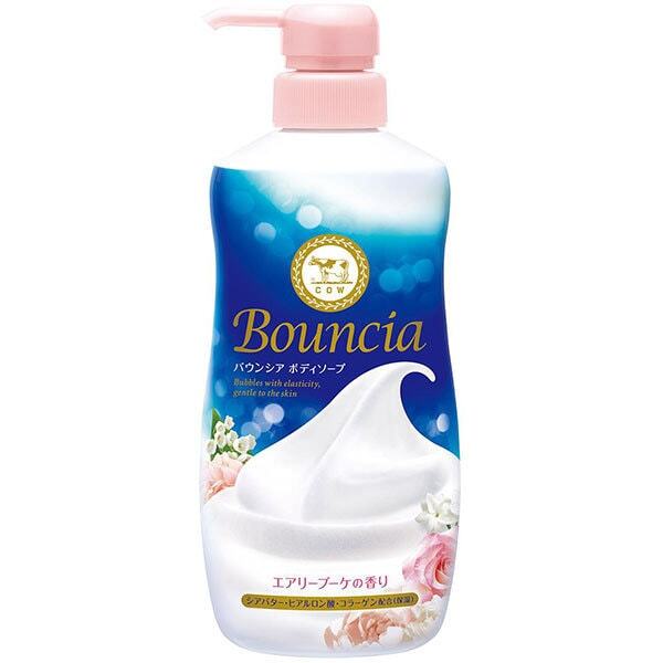 Cow Brand Bouncia Body Soap Airy Bouquet 480 ml Dense Foam Moisturizing