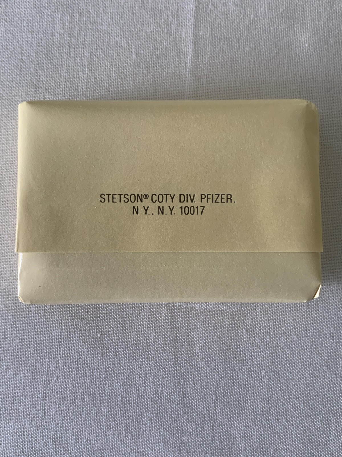 Vintage Stetson Soap Bar 1.4oz Mens Travel Size Beige Case Rectangular Body New