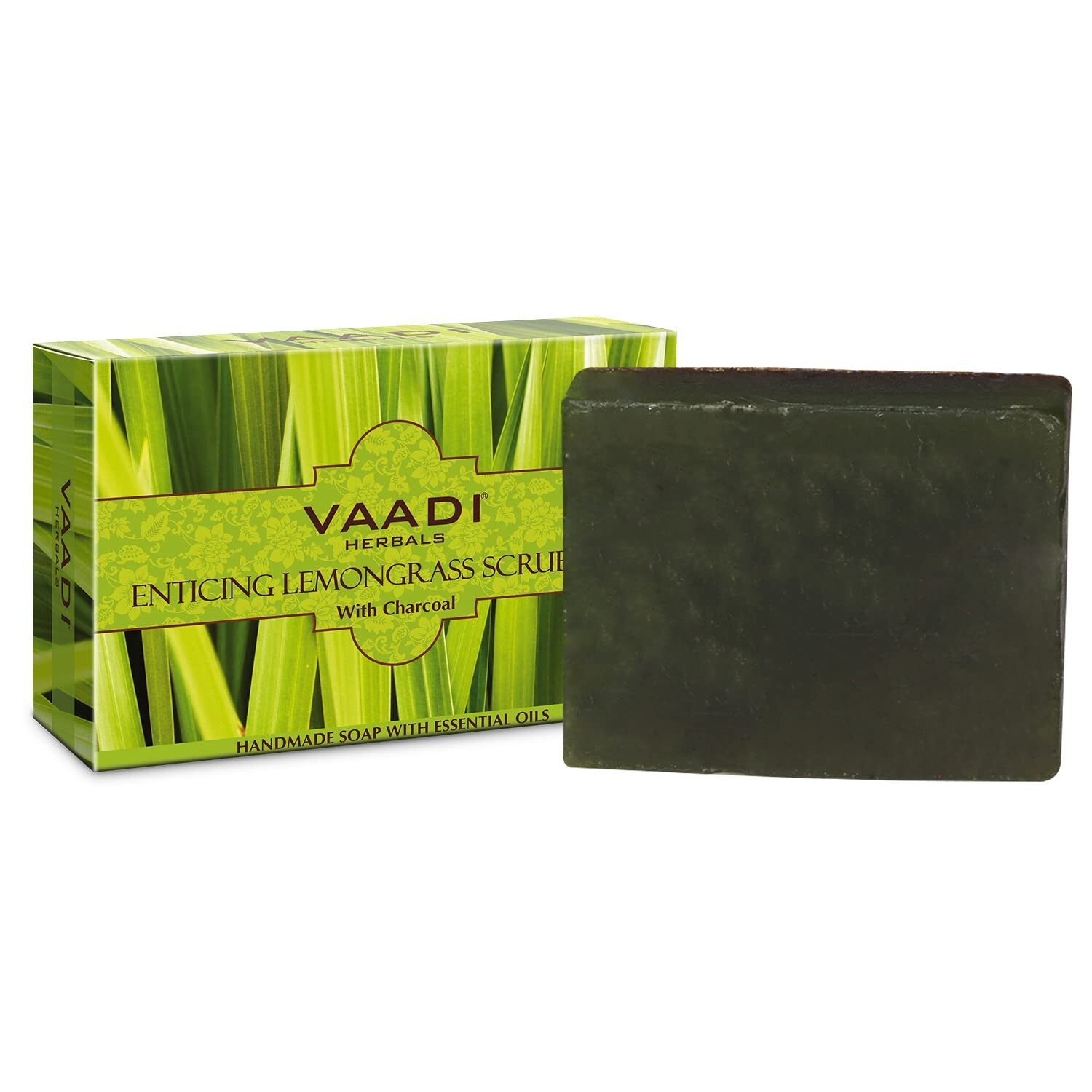 Vaadi Herbals Enticing Lemongrass Scrub Soap 75g,