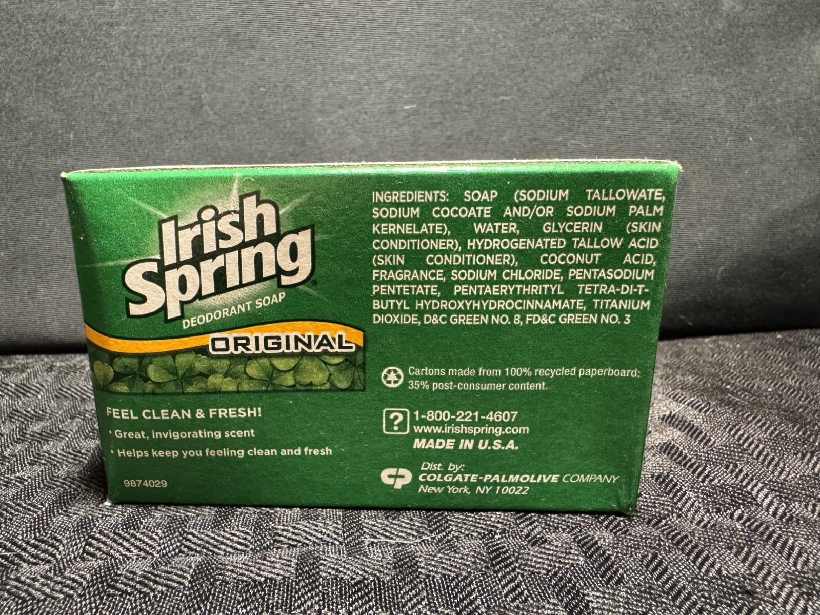 Irish Spring Bar Soap Lot of 10 Original Scent Package ~ 3.75 oz ~ No Flax