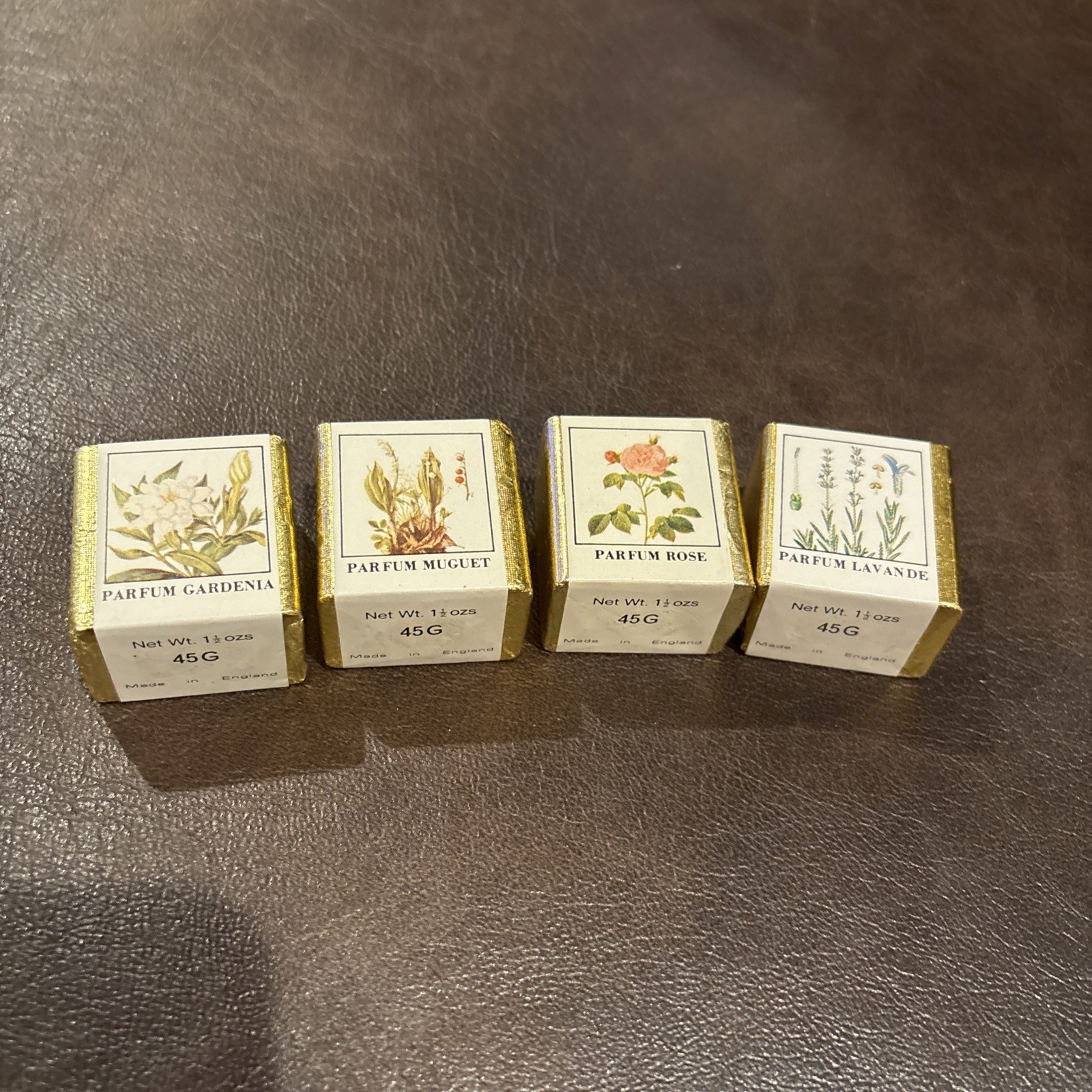 Vintage NEW Lot Of 4 English Country Gardens Scented Bath Cubes
