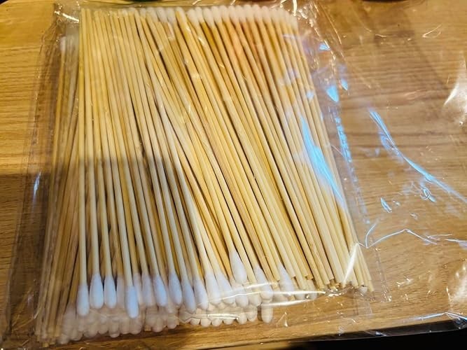 6 Inch Cotton Swabs 200 Pack Long Wooden Handle Ear Buds Cleaning Multi Use NEW