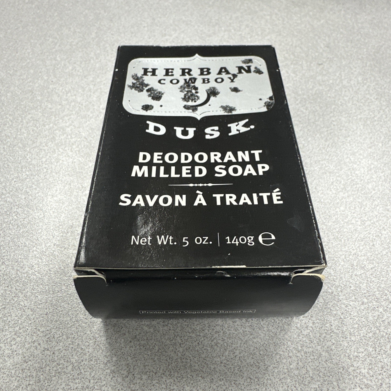 Herban Cowboy Deodorant Milled Bar Soap Dusk 5 oz Black Walnut Seaweed Pumice