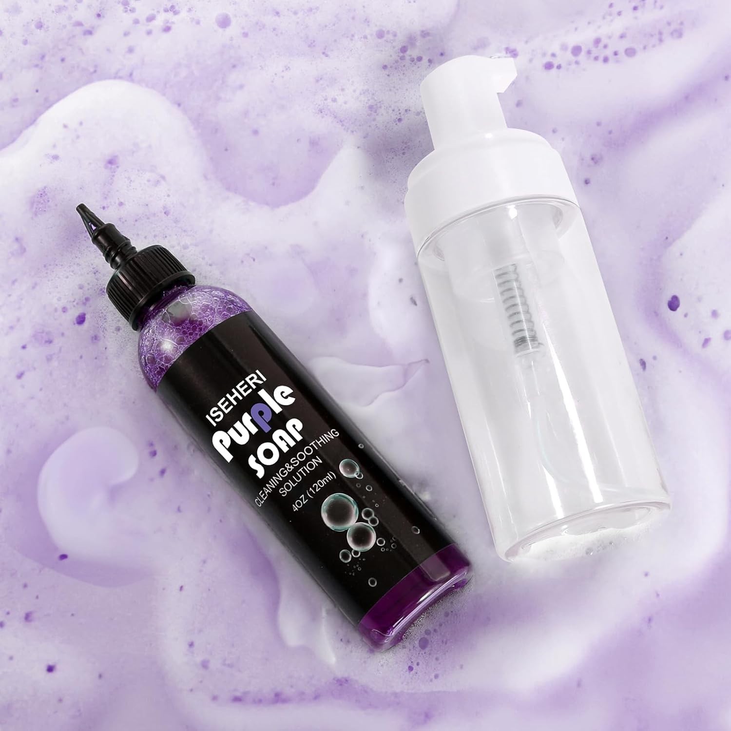 Ultra Concentrated Purple Soap Tattoo 4OZ with Foaming Bottle 120ml,
