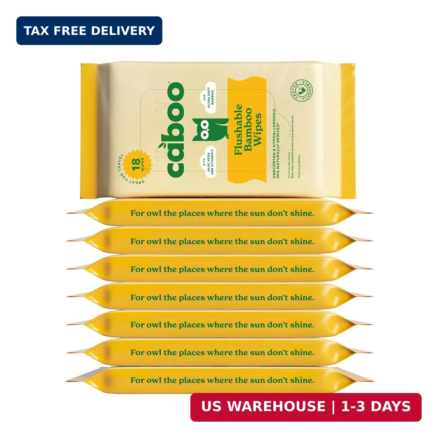 Caboo Tree Free Flushable Wipes, Travel Wipe, Certified Flushable, Septic Safe,