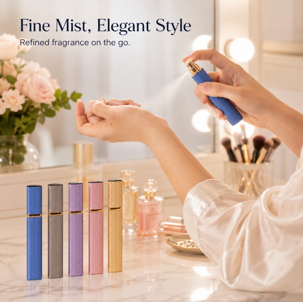 5-Pack 12ml Refillable Perfume Atomizer Travel Spray Bottle Cologne Mini Sprayer