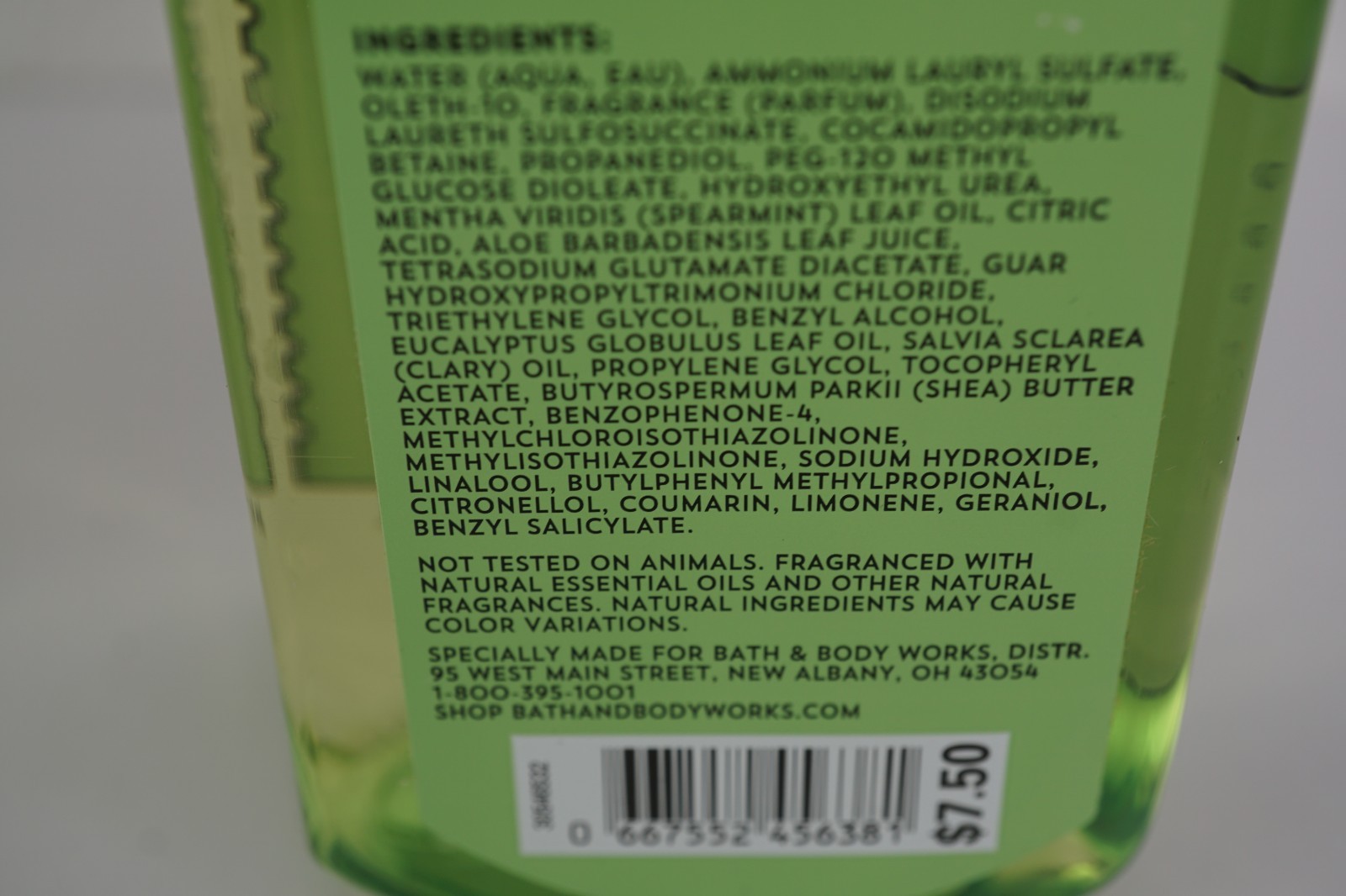 BATH & BODY WORKS AROMATHERAPY STRESS RELIEF EUCALYPTUS SPEARMINT HAND SOAP