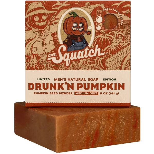 2 Pack Dr. Squatch Soap ~ Halloween Limited Edition ~ Drunk’n Pumpkin!