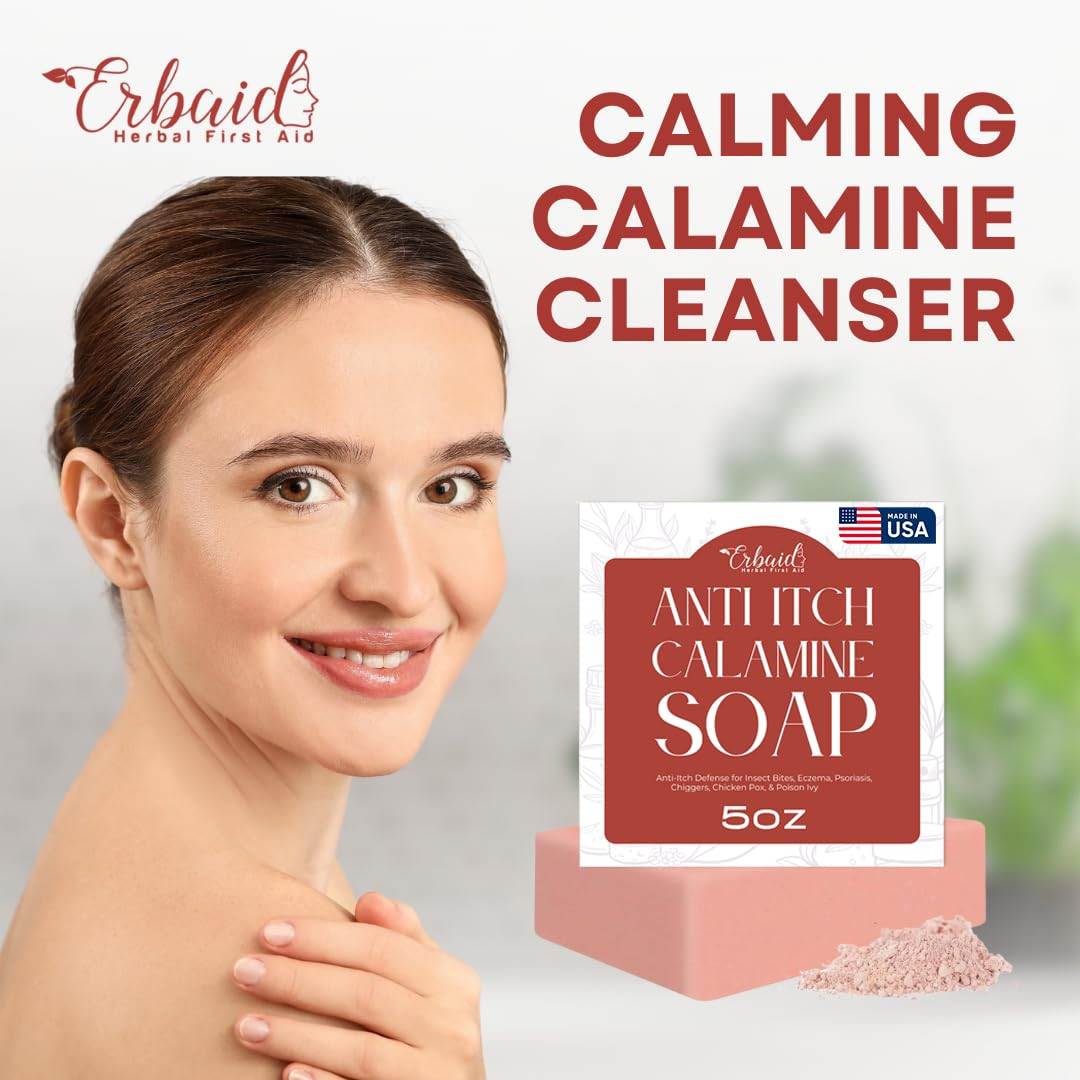 Calamine Soap Bar – All Natural Instant Itch Relief – Calming Calamine