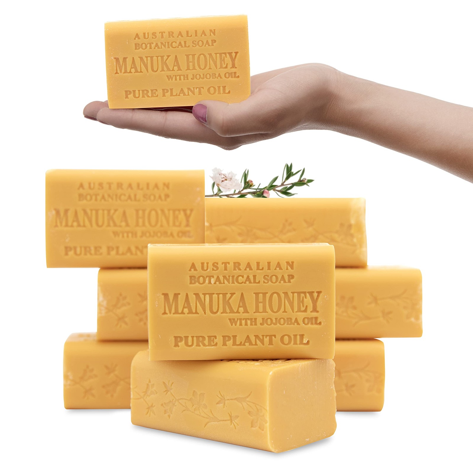 , 6.6 OZ, Manuka Honey and Jojoba Oil, Triple Milled Bars made with a Natural…