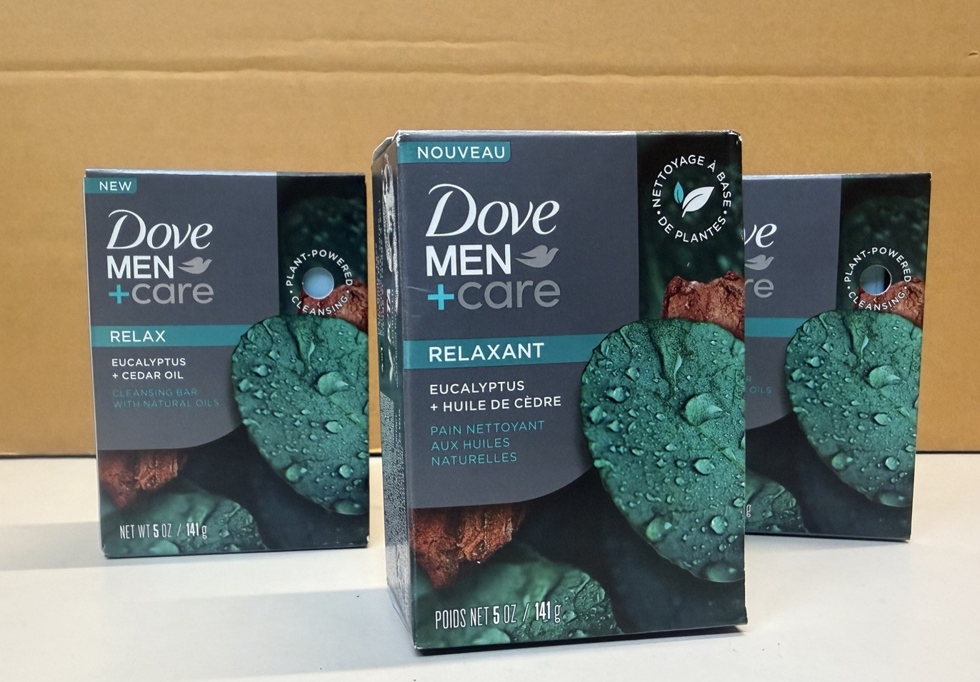 3 Pack Dove Men+Care Body Wash Cedar Eucalyptus Cleansing Bar Men Oil Care Soap